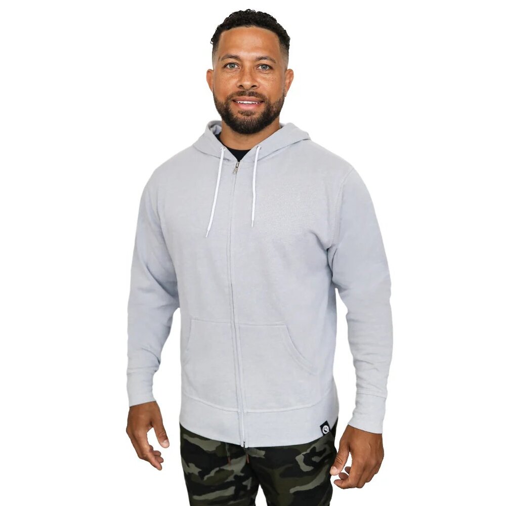 QUICKFLIP HERO HOODIE LITE - MENS XL HEATHER GREY - NEW JACKET & BAG